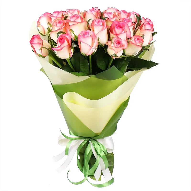 25 розовых роз